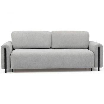 Canapea gri deschis extensibilă/cu spațiu de depozitare cu tapițerie din țesătură bouclé 244 cm Arcadova – ELTAP Canapea gri deschis extensibilă/cu spațiu de depozitare cu tapițerie din țesătură bouclé 244 cm Arcadova – ELTAP