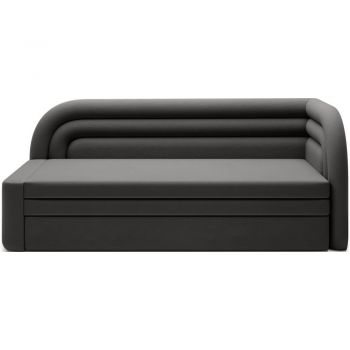 Canapea gri extensibilă/cu spațiu de depozitare cu tapițerie din catifea cu colț pe partea dreaptă 223 cm Fabillo – ELTAP Canapea gri extensibilă/cu spațiu de depozitare cu tapițerie din catifea cu colț pe partea dreaptă 223 cm Fabillo – ELTAP