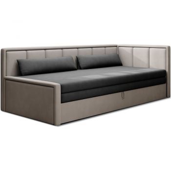 Canapea gri extensibilă/cu spațiu de depozitare cu tapițerie din chenille 214 cm Fulgeo – ELTAP Canapea gri extensibilă/cu spațiu de depozitare cu tapițerie din chenille 214 cm Fulgeo – ELTAP