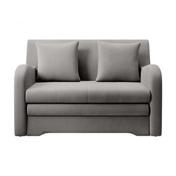 Canapea gri extensibilă cu tapițerie din catifea 130 cm Ario – ELTAP Canapea gri extensibilă cu tapițerie din catifea 130 cm Ario – ELTAP