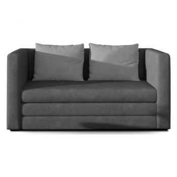 Canapea gri extensibilă cu tapițerie din chenille 132 cm Neva – ELTAP Canapea gri extensibilă cu tapițerie din chenille 132 cm Neva – ELTAP