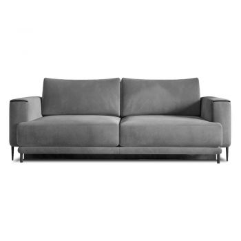 Canapea gri închis extensibilă/cu spațiu de depozitare cu tapițerie din catifea 260 cm Dalia – ELTAP Canapea gri închis extensibilă/cu spațiu de depozitare cu tapițerie din catifea 260 cm Dalia – ELTAP