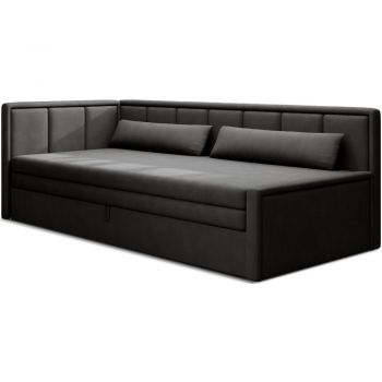 Canapea gri închis extensibilă/cu spațiu de depozitare cu tapițerie din chenille 214 cm Fulgeo – ELTAP Canapea gri închis extensibilă/cu spațiu de depozitare cu tapițerie din chenille 214 cm Fulgeo – ELTAP