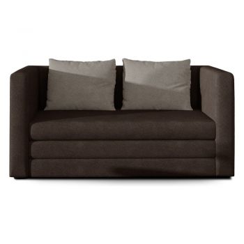 Canapea maro extensibilă cu tapițerie din chenille 132 cm Neva – ELTAP Canapea maro extensibilă cu tapițerie din chenille 132 cm Neva – ELTAP