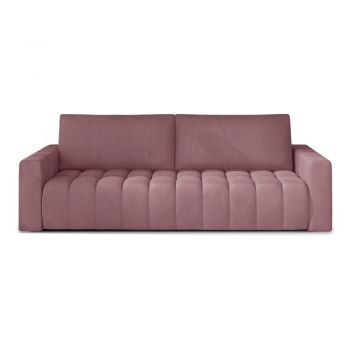 Canapea roz extensibilă/cu spațiu de depozitare cu tapițerie din catifea 247 cm Lazaro – ELTAP Canapea roz extensibilă/cu spațiu de depozitare cu tapițerie din catifea 247 cm Lazaro – ELTAP